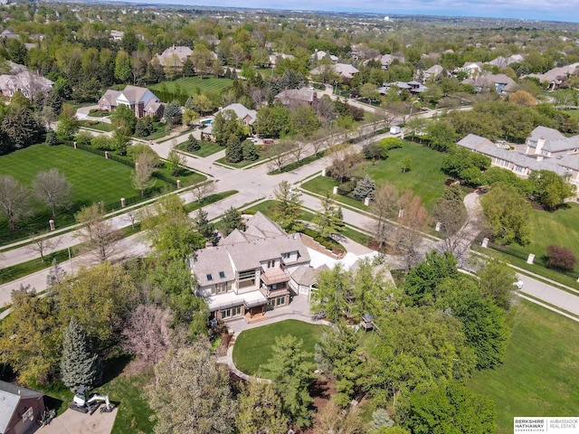 14341 Hamilton St, Omaha, NE 68154 - aerial perspective of suburban area featuring a tree filled landscape