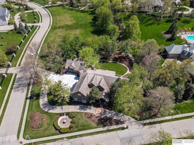 14341 Hamilton St, Omaha, NE 68154 - bird's eye view of a pool