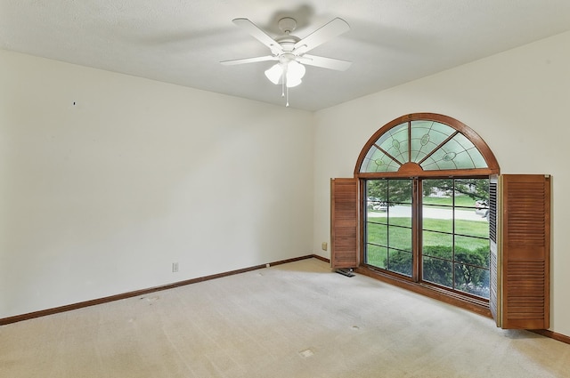 15618 L St, Omaha, NE 68135 - spare room with light carpet and ceiling fan
