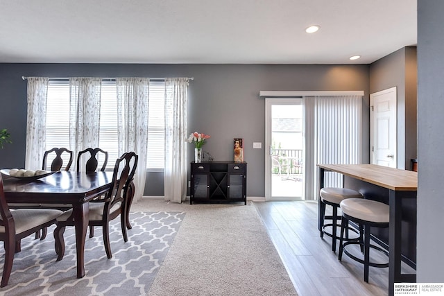 16501 Aurora St, Omaha, NE 68136 - dining space featuring healthy amount of natural light, recessed lighting, and light wood-style floors