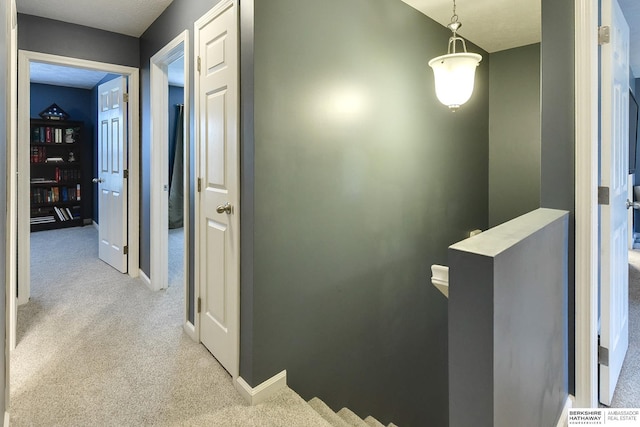 16501 Aurora St, Omaha, NE 68136 - hallway featuring carpet and an upstairs landing
