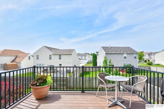 16501 Aurora St, Omaha, NE 68136 - deck featuring a residential view