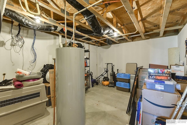 16501 Aurora St, Omaha, NE 68136 - unfinished basement with gas water heater