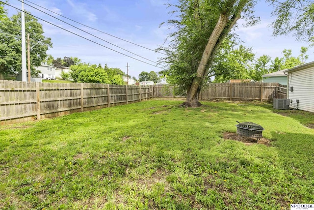 7348 S 71st Ave, La Vista, NE 68128 - fenced backyard featuring a fire pit