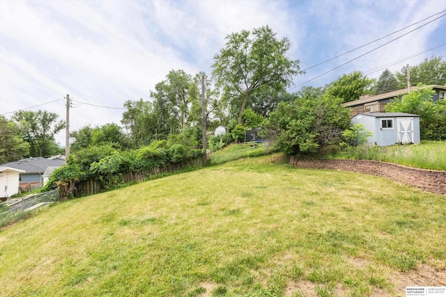 1805 Collins Dr, Bellevue, NE 68005 - view of yard featuring a storage shed