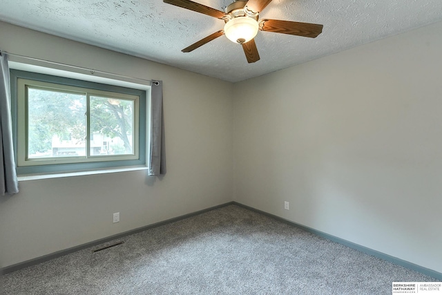1324 S 162nd St, Omaha, NE 68130 - spare room with carpet flooring, a textured ceiling, and a ceiling fan