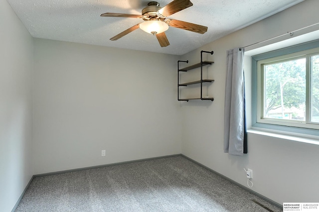 1324 S 162nd St, Omaha, NE 68130 - carpeted empty room with a textured ceiling and a ceiling fan