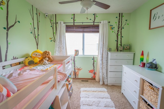 85 Vince Dr, Bennet, NE 68317 - bedroom featuring light colored carpet and ceiling fan