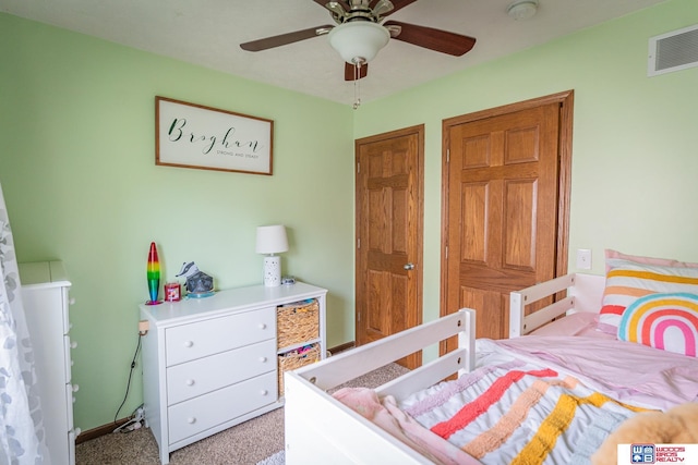 85 Vince Dr, Bennet, NE 68317 - bedroom with carpet and a ceiling fan