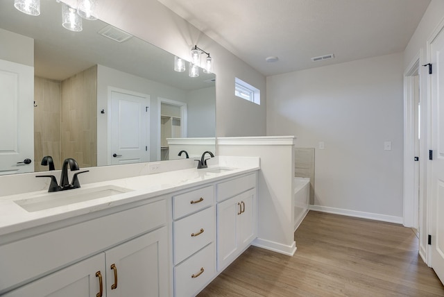 11920 S 109th St, Papillion, NE 68046 - full bath featuring a garden tub, wood finished floors, and double vanity