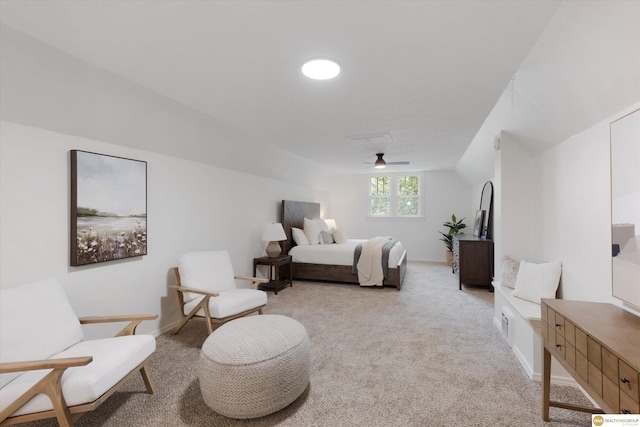 2518 N 56th St, Omaha, NE 68104 - carpeted bedroom featuring lofted ceiling and a ceiling fan
