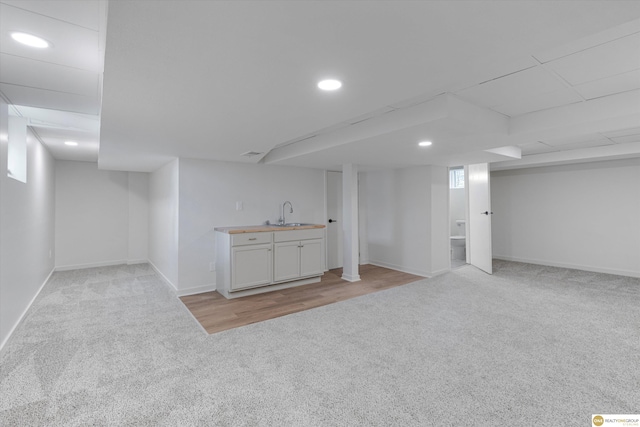 2518 N 56th St, Omaha, NE 68104 - basement featuring light colored carpet and recessed lighting