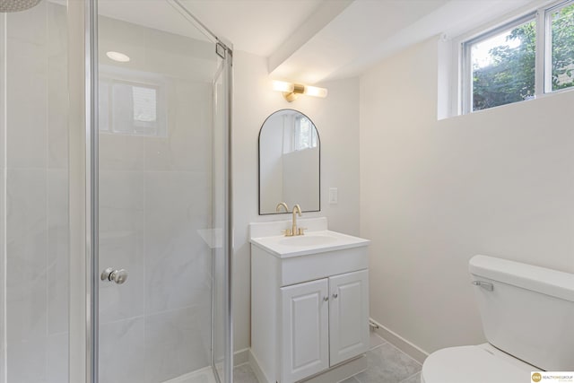 2518 N 56th St, Omaha, NE 68104 - full bath featuring healthy amount of natural light, a shower stall, and vanity