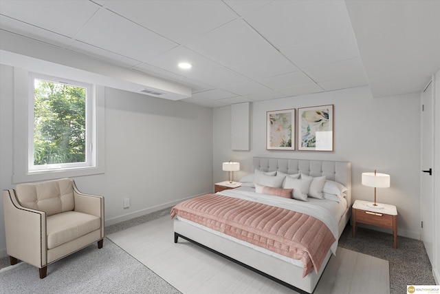 2518 N 56th St, Omaha, NE 68104 - bedroom with baseboards and a drop ceiling