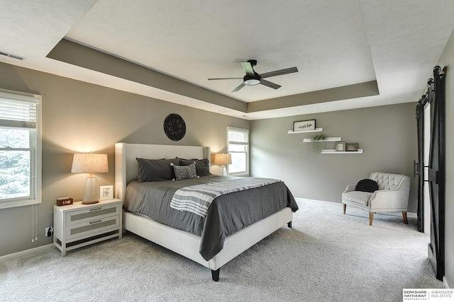 1622 S 179th St, Omaha, NE 68130 - carpeted bedroom with a raised ceiling and ceiling fan