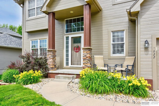 1622 S 179th St, Omaha, NE 68130 - entrance to property with stone siding