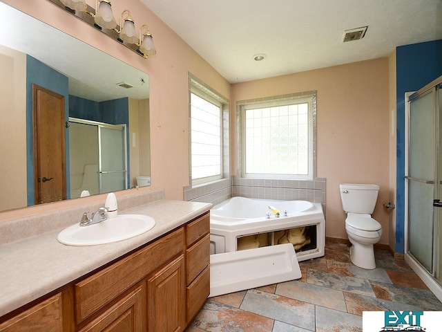 9105 Olive Creek Rd, Hickman, NE 68372 - full bath featuring a stall shower, vanity, and a garden tub
