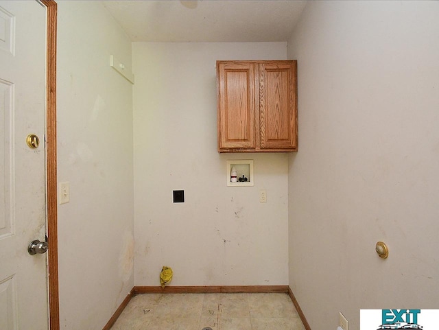 9105 Olive Creek Rd, Hickman, NE 68372 - washroom featuring cabinet space, washer hookup, and hookup for an electric dryer