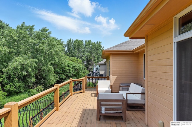 408 S 197th St, Omaha, NE 68022 - deck featuring an outdoor hangout area