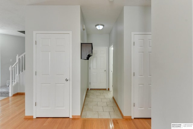 16332 Patrick Ave, Omaha, NE 68116 - hall featuring stairs and light wood-type flooring