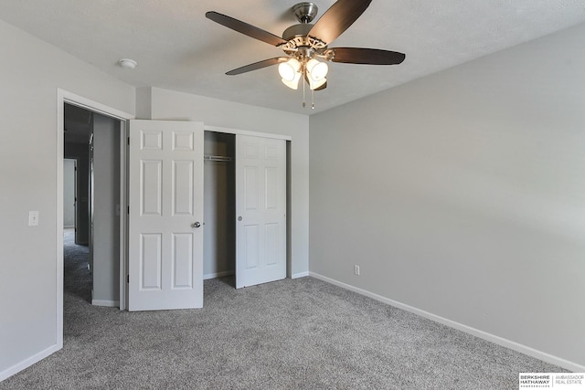 16332 Patrick Ave, Omaha, NE 68116 - unfurnished bedroom featuring carpet floors, a closet, and a ceiling fan