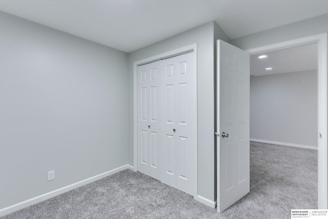 16332 Patrick Ave, Omaha, NE 68116 - unfurnished bedroom featuring carpet floors, a closet, and recessed lighting