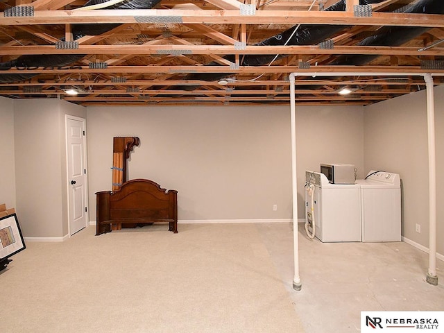 2906 Bar Harbor Dr, Bellevue, NE 68123 - finished below grade area with independent washer and dryer and baseboards