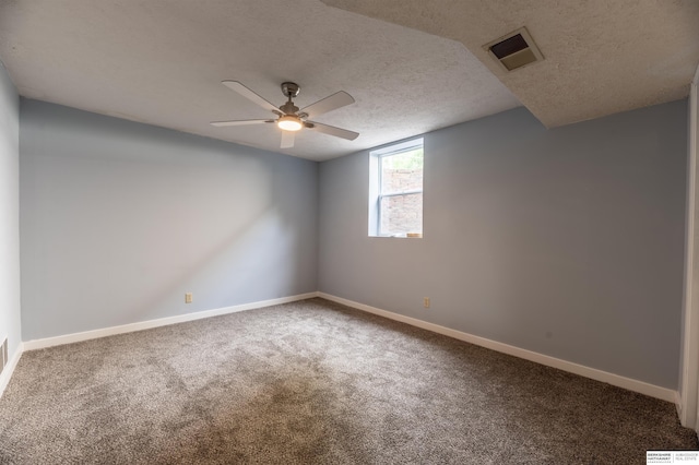 3701 Groves Rd, Bellevue, NE 68147 - carpeted empty room featuring ceiling fan and a textured ceiling