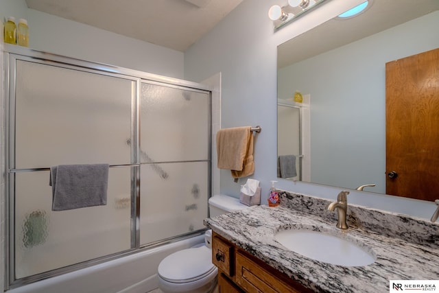 12312 Decatur St, Omaha, NE 68154 - full bathroom with vanity and enclosed tub / shower combo