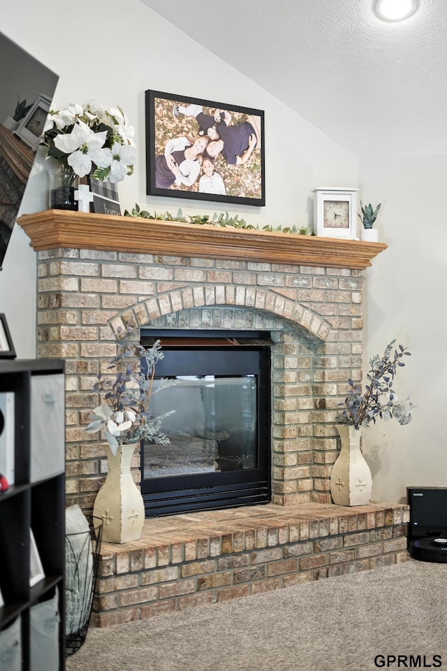 2303 N 150th Ave, Omaha, NE 68116 - detailed view of carpet flooring and a brick fireplace