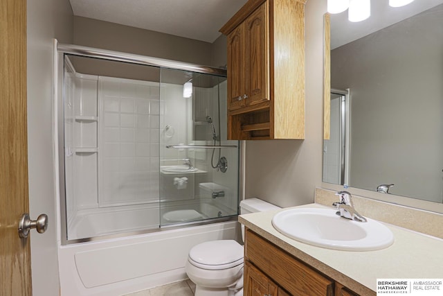 32 Huron Cir, Council Bluffs, IA 51501 - full bath with vanity, combined bath / shower with glass door, and tile patterned flooring