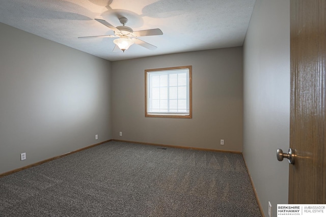 32 Huron Cir, Council Bluffs, IA 51501 - carpeted empty room with ceiling fan and a textured ceiling