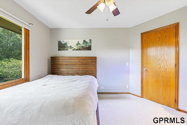 16404 Polk St, Omaha, NE 68135 - carpeted bedroom with baseboards and a ceiling fan