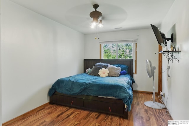 1326 Bellevue Blvd, Bellevue, NE 68005 - bedroom featuring wood finished floors and ceiling fan