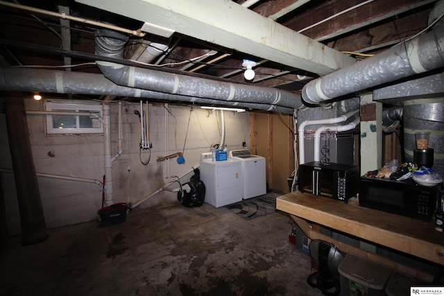 315 N Main St, Wilber, NE 68465 - unfinished basement with washer and clothes dryer