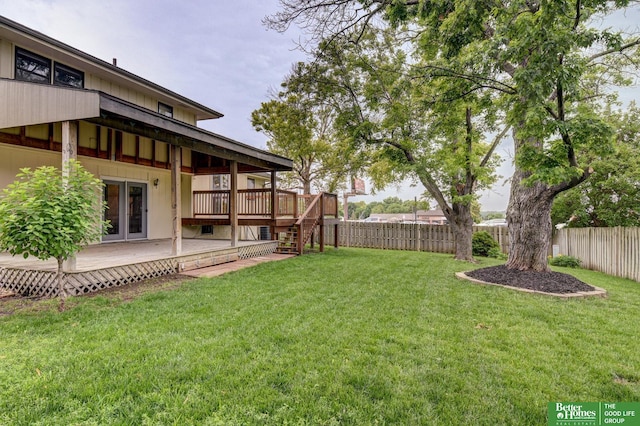 2530 S 148th St, Omaha, NE 68144 - fenced backyard featuring a wooden deck