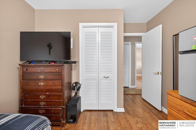 247 N 117th Ave, Omaha, NE 68154 - bedroom featuring wood finished floors and a closet