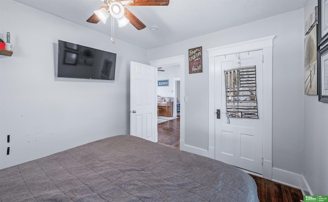 13130 N St N, Omaha, NE 68137 - unfurnished bedroom with wood finished floors and ceiling fan