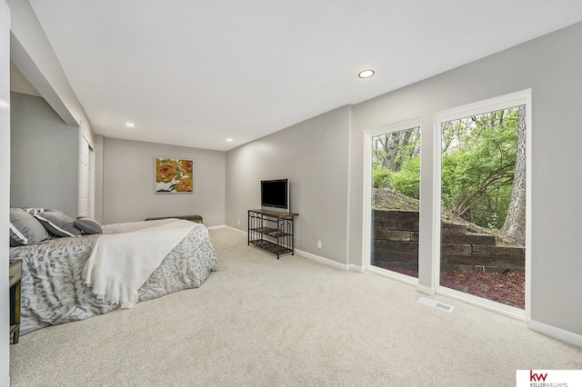 11339 Old Maple Rd, Omaha, NE 68164 - bedroom with light colored carpet and recessed lighting