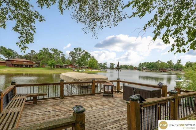 3521 N 267th Plz, Waterloo, NE 68069 - dock area with a deck with water view