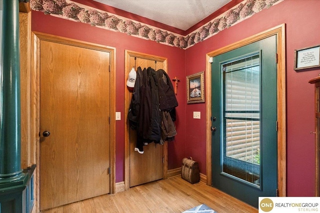 3521 N 267th Plz, Waterloo, NE 68069 - foyer entrance featuring light wood finished floors and baseboards