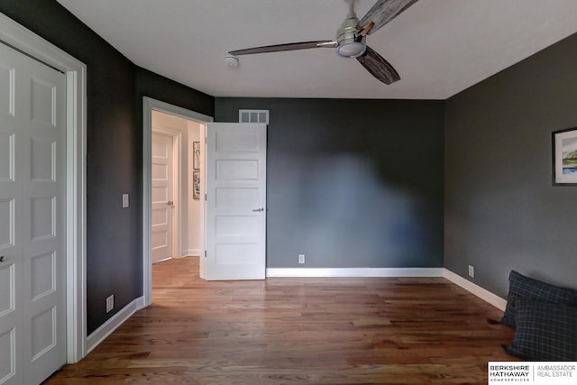 2726 N 129th Cir, Omaha, NE 68164 - unfurnished bedroom featuring wood finished floors and ceiling fan