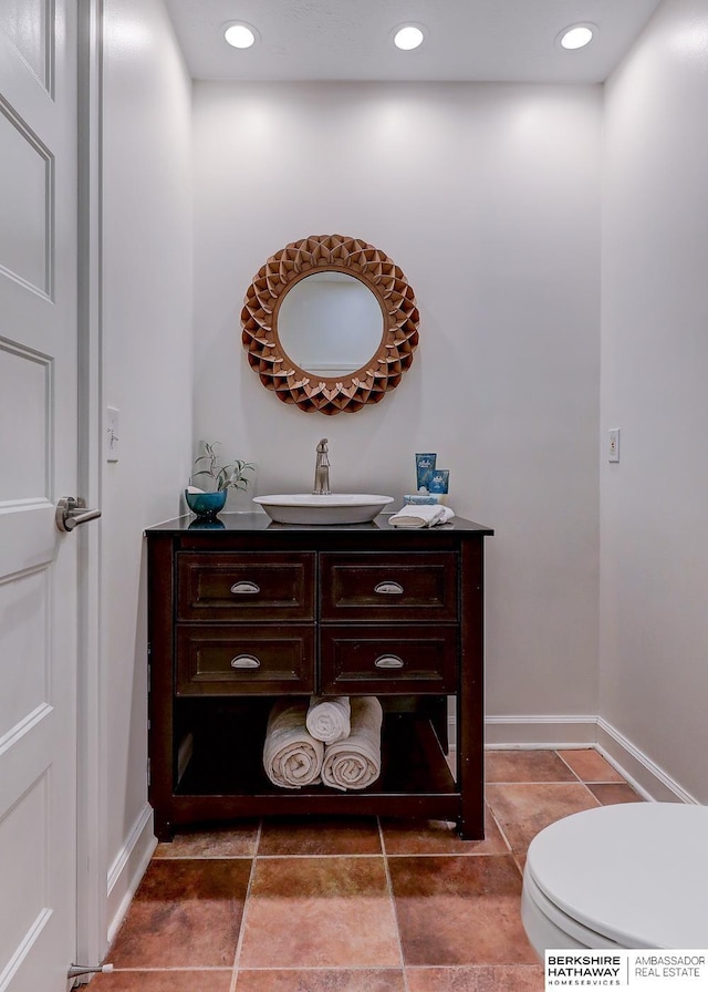 2726 N 129th Cir, Omaha, NE 68164 - bathroom featuring vanity and recessed lighting