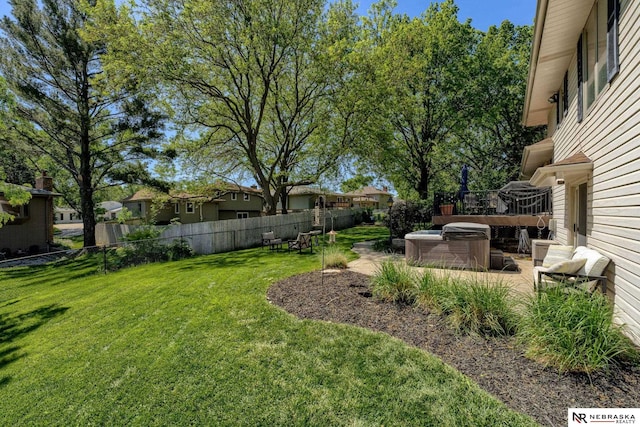 1373 S 137th Ave, Omaha, NE 68144 - view of yard with a hot tub and a residential view