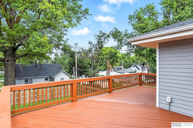3080 S 48th St, Omaha, NE 68106 - deck featuring view of scattered trees