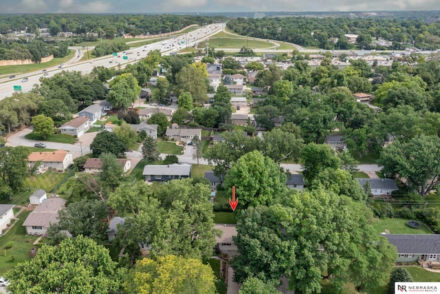 11018 Hascall St, Omaha, NE 68144 - aerial perspective of suburban area featuring a main thoroughfare