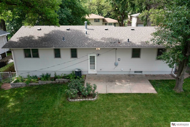 11018 Hascall St, Omaha, NE 68144 - rear view of property featuring a patio and roof with shingles