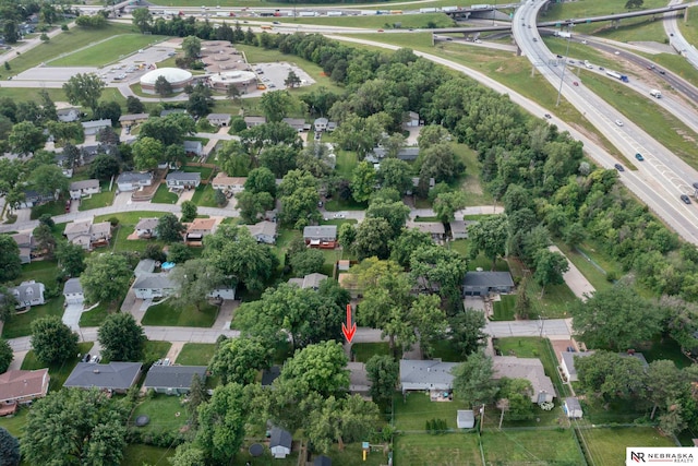 11018 Hascall St, Omaha, NE 68144 - aerial view of property and surrounding area with nearby suburban area