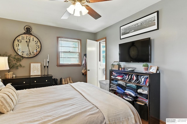 9903 Pasadena Ave, Omaha, NE 68124 - bedroom featuring ceiling fan and ensuite bath