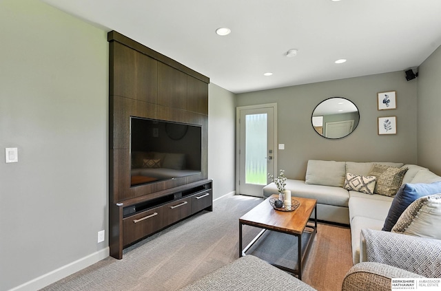 9903 Pasadena Ave, Omaha, NE 68124 - living area with light carpet and recessed lighting